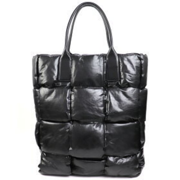 Bottega Veneta Intrecciato Squash Tote Black Handbag Maxi Cassette - Picture 2 of 13